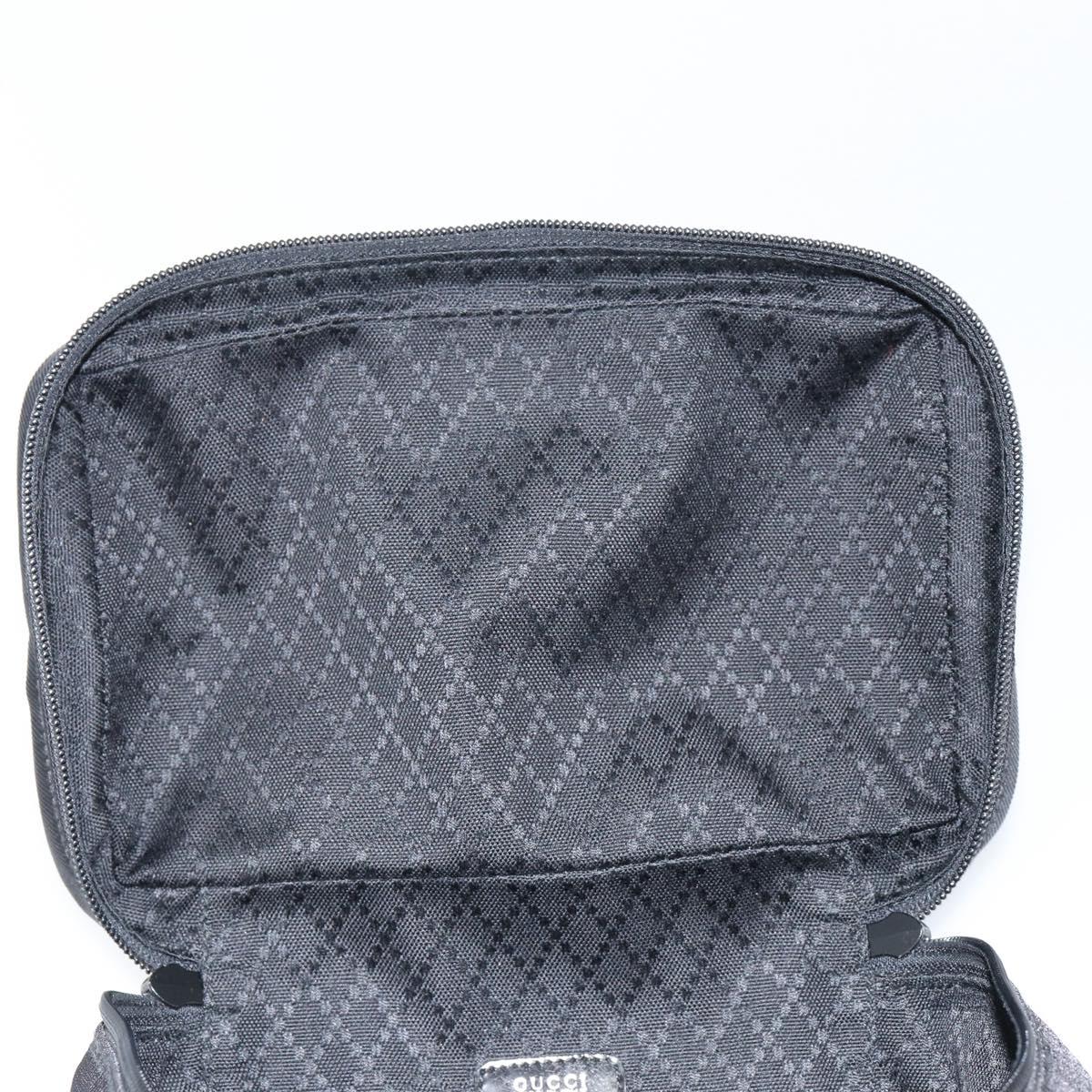 GUCCI Bamboo Vanity Hand Bag Nylon Black 032 1956 0150 Auth ep11439