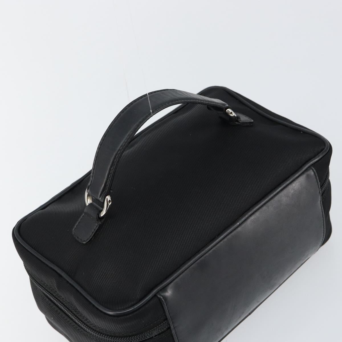 GUCCI Bamboo Vanity Hand Bag Nylon Black 032 1956 0150 Auth ep11439