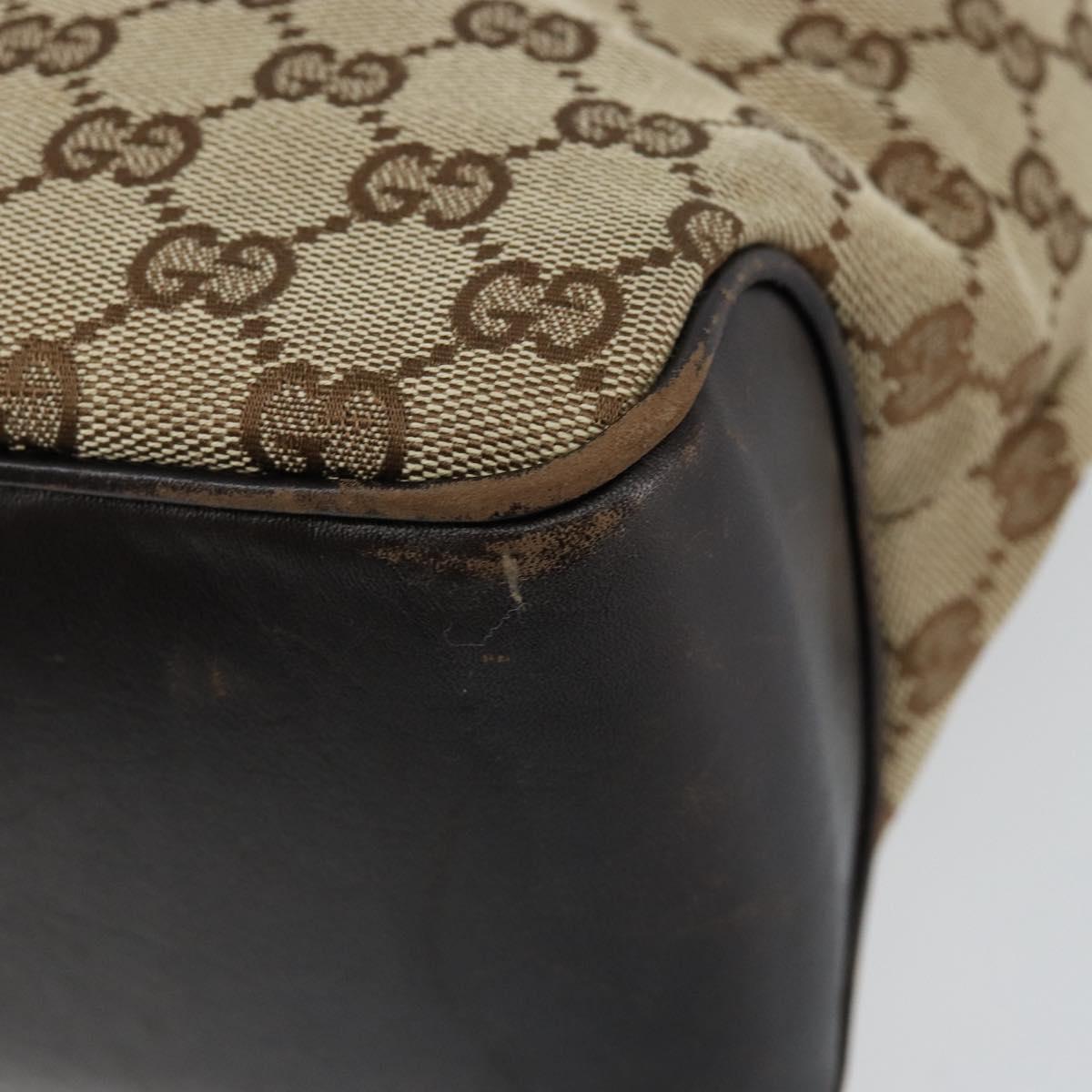 GUCCI GG Canvas Shoulder Bag Beige Gold 109143 Auth ep11443