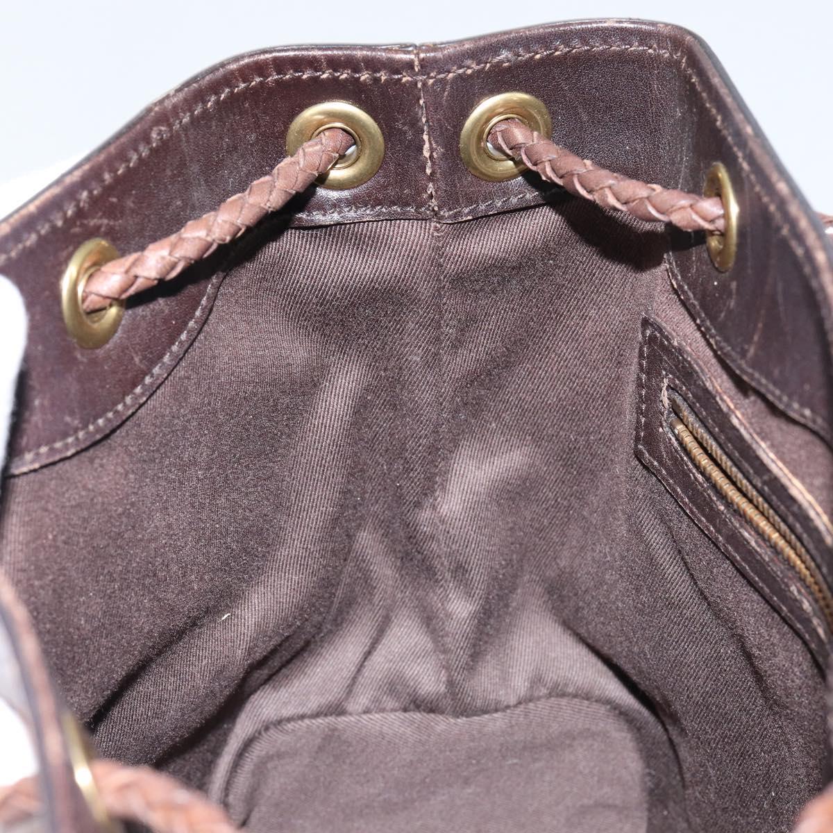 GUCCI GG Canvas Shoulder Bag Beige Gold 109143 Auth ep11443