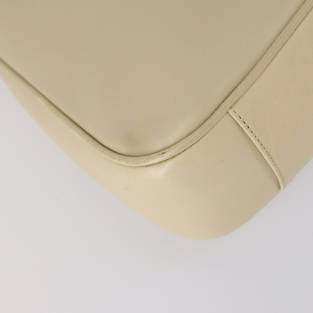 GUCCI Bamboo Hand Bag Leather 2way Beige Gold 001 1638 Auth ep11454