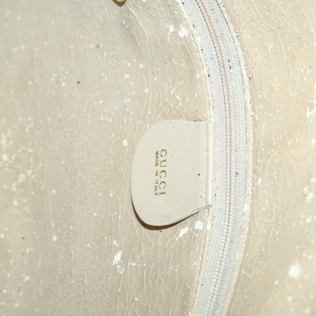 GUCCI Bamboo Hand Bag Leather 2way Beige Gold 001 1638 Auth ep11454