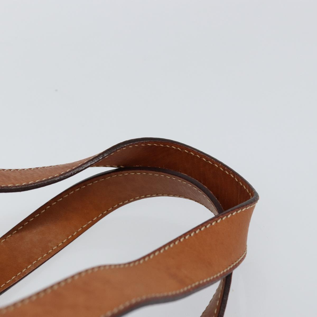 CELINE Macadam Canvas Hand Bag PVC Leather Brown Gold Auth ep11458