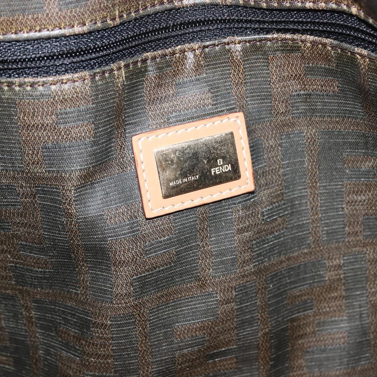 FENDI Tote Bag Leather Beige Gold Auth ep11477