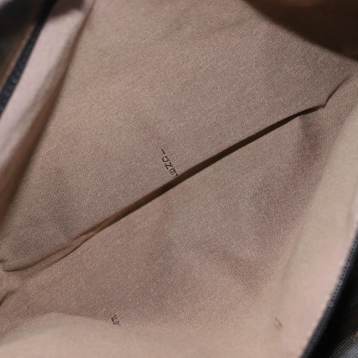 FENDI Tote Bag Leather Beige Gold Auth ep11477