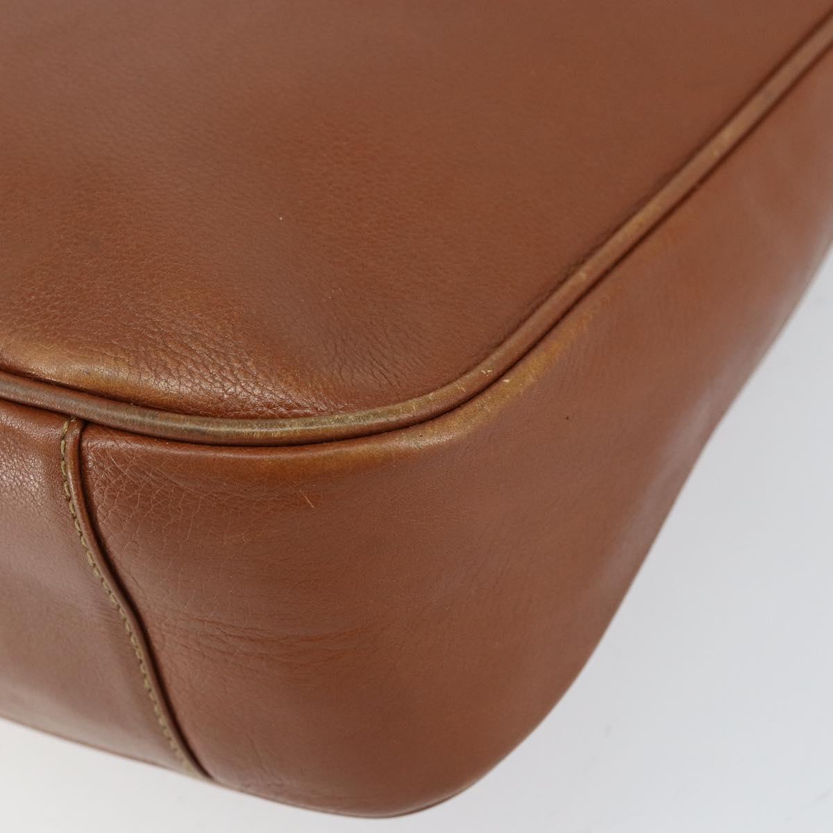 GUCCI Bamboo Hand Bag Leather 2way Brown Gold 001 3444 1638 Auth ep11478