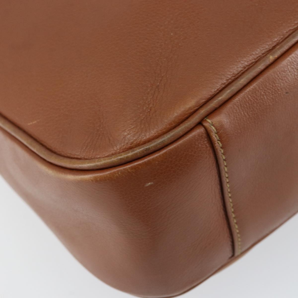 GUCCI Bamboo Hand Bag Leather 2way Brown Gold 001 3444 1638 Auth ep11478