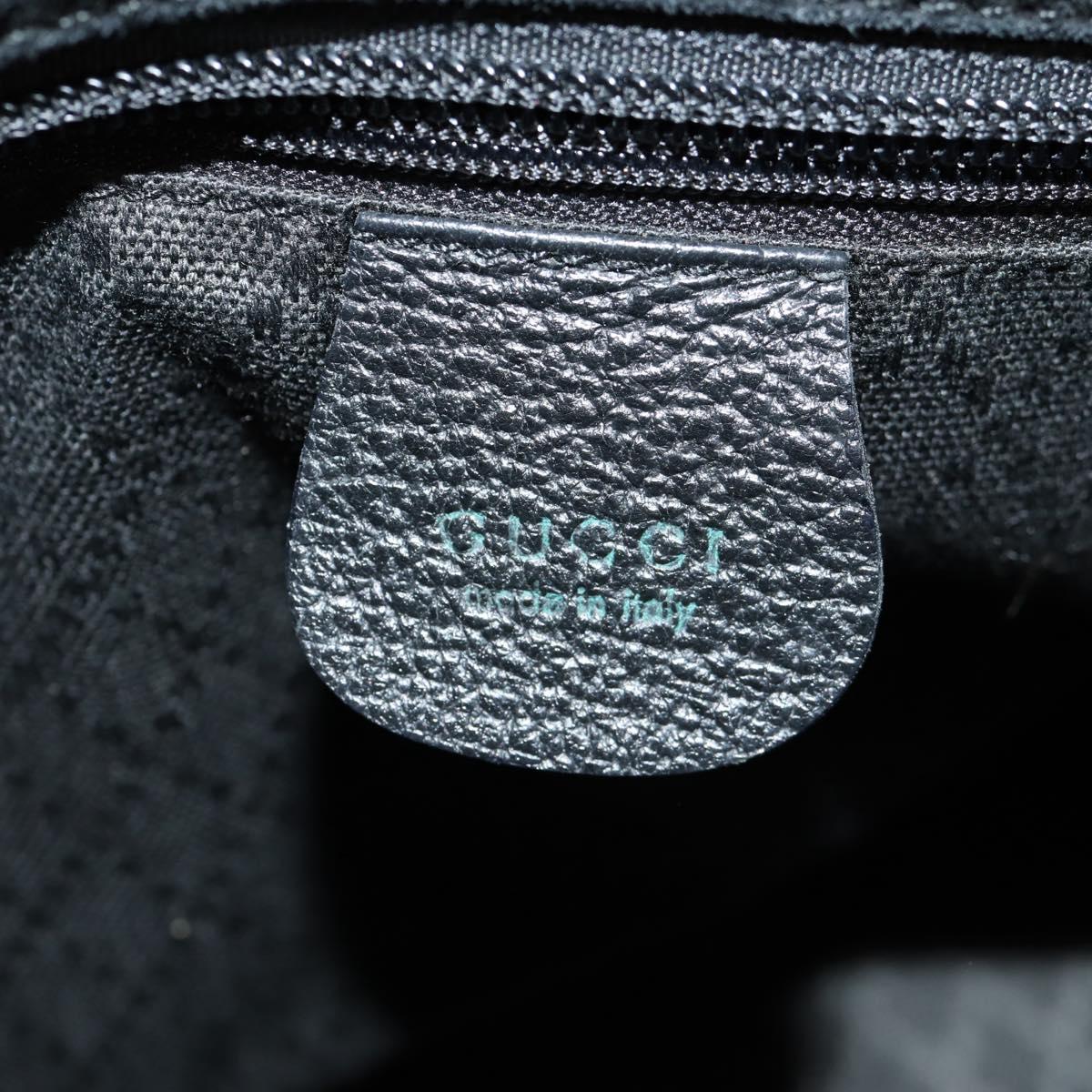 GUCCI Bamboo Hand Bag Suede 2way Black 002 2058 0508 0 Auth ep11483