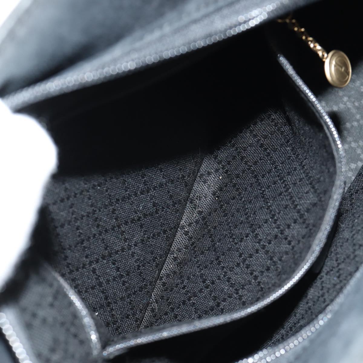 GUCCI Bamboo Hand Bag Suede 2way Black 002 2058 0508 0 Auth ep11483