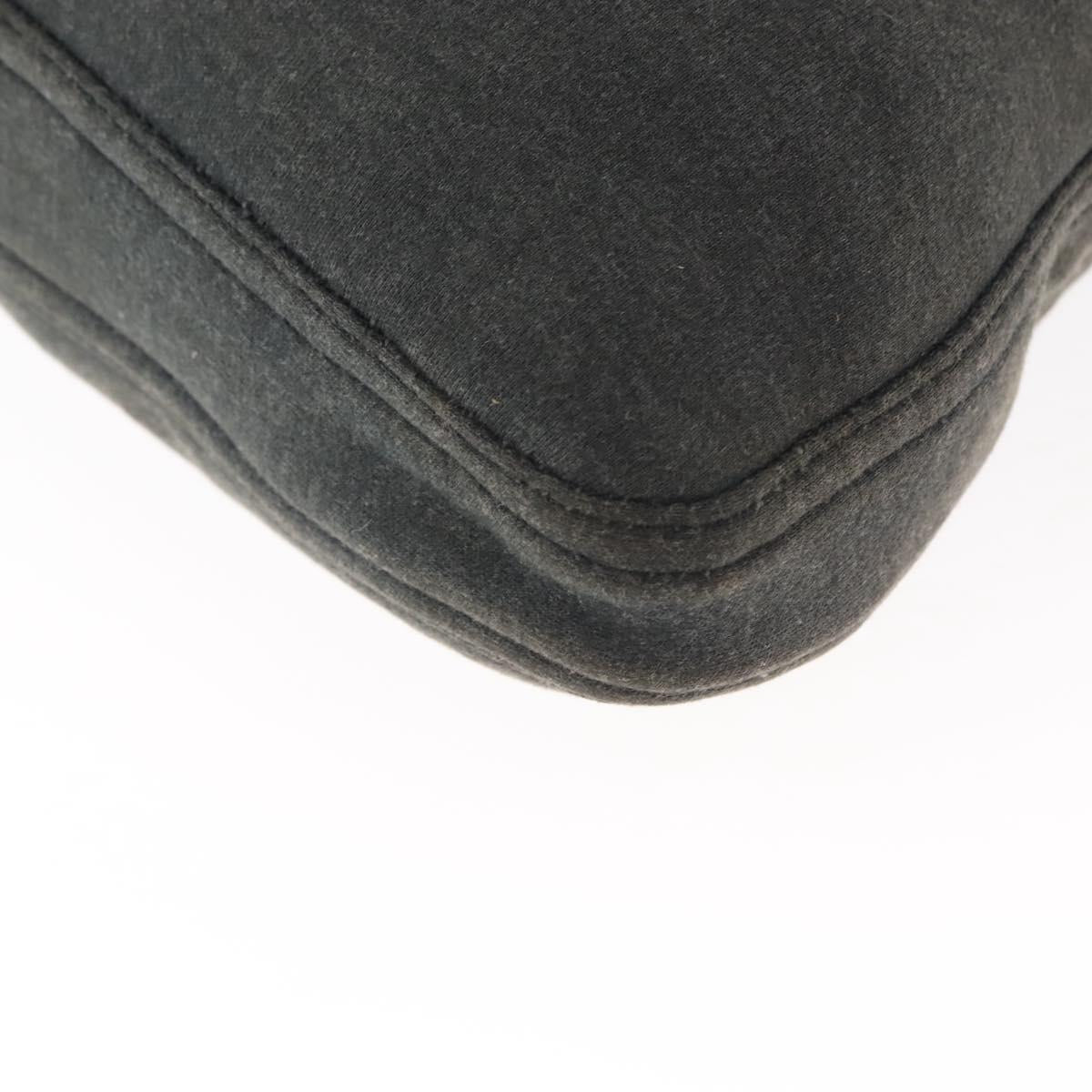 FENDI Mamma Baguette Shoulder Bag cotton Gray Auth ep11488