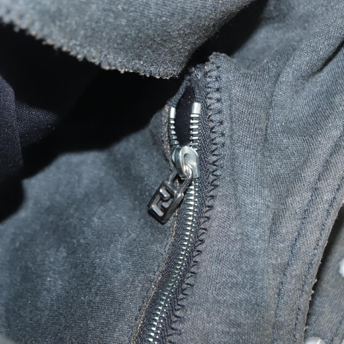 FENDI Mamma Baguette Shoulder Bag cotton Gray Auth ep11488