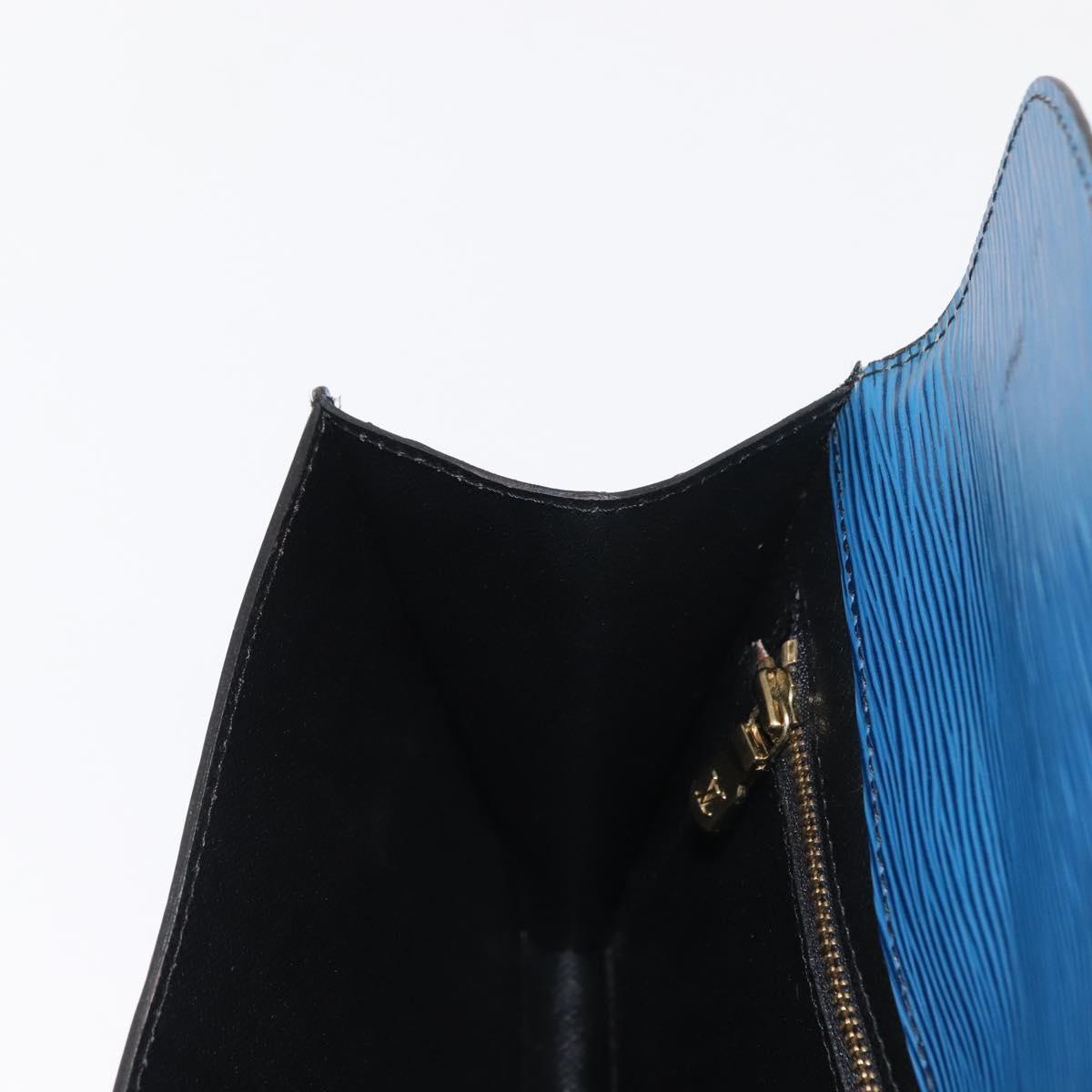 LOUIS VUITTON Epi Montaigne 23 Clutch Bag Blue M52665 LV Auth ep11494