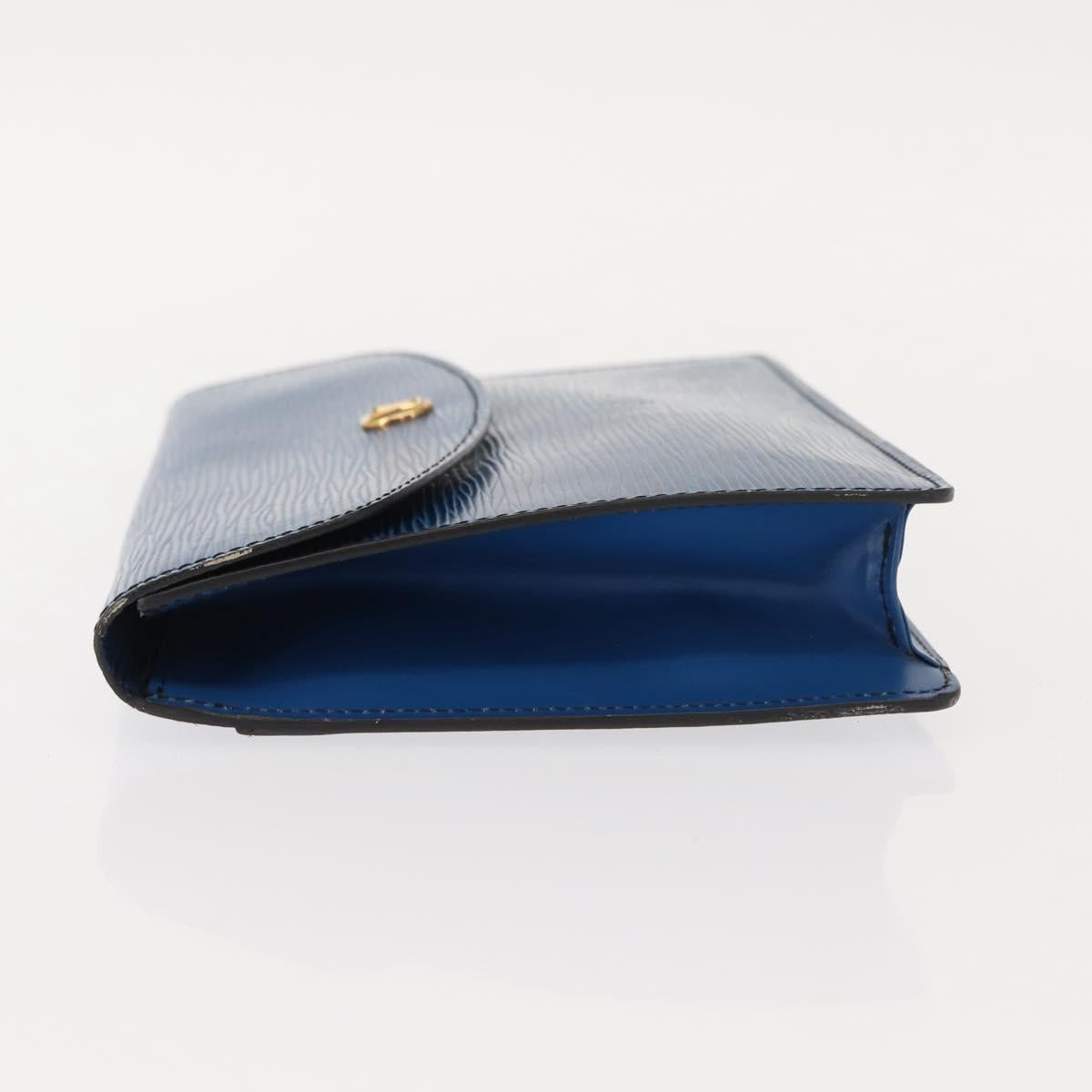 LOUIS VUITTON Epi Montaigne 23 Clutch Bag Blue M52665 LV Auth ep11494