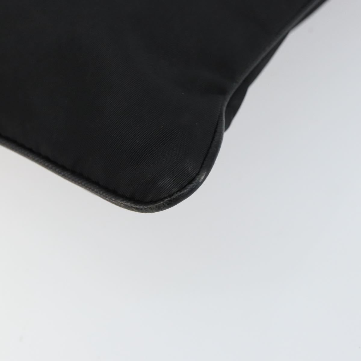 PRADA Shoulder Bag Nylon Black Silver Auth ep11496