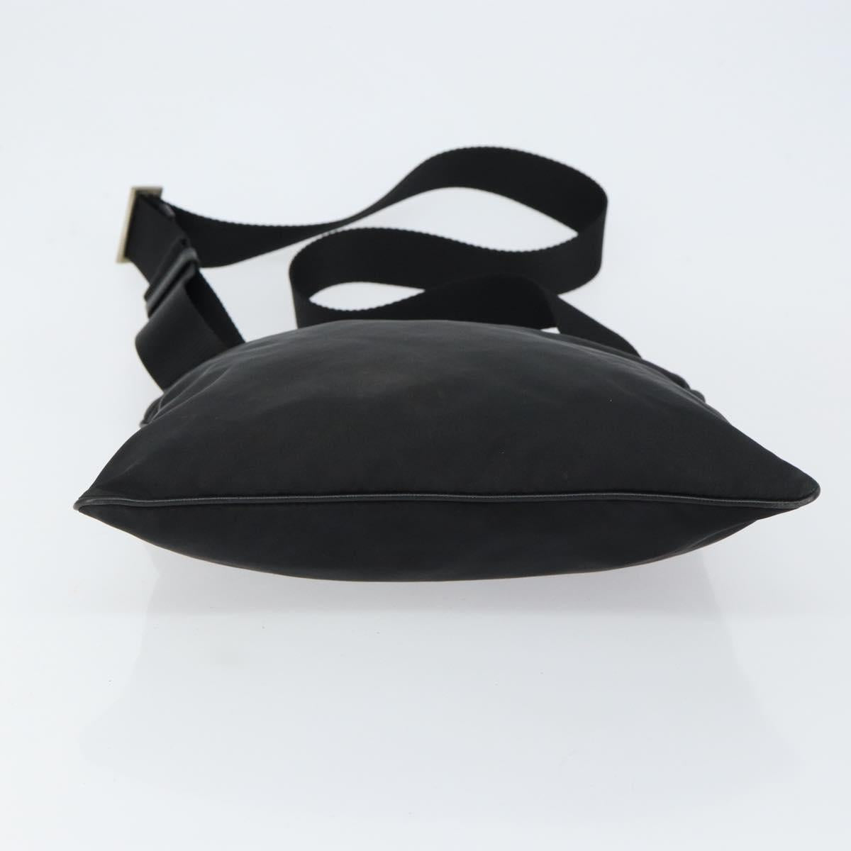 PRADA Shoulder Bag Nylon Black Silver Auth ep11496