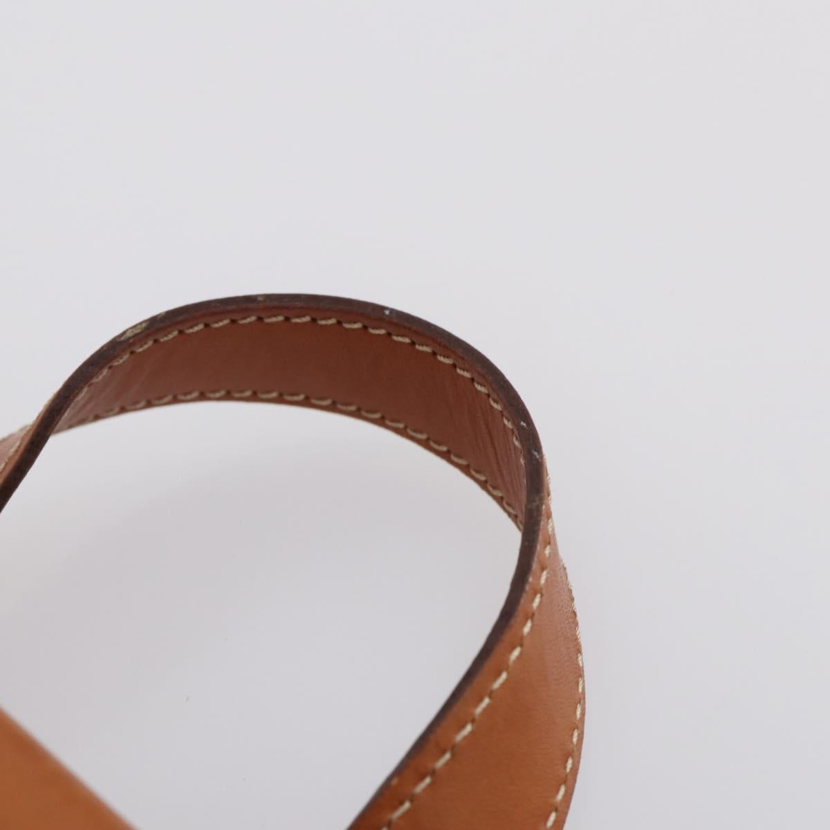 CELINE Macadam Canvas Backpack PVC Leather Brown Gold Auth ep11505