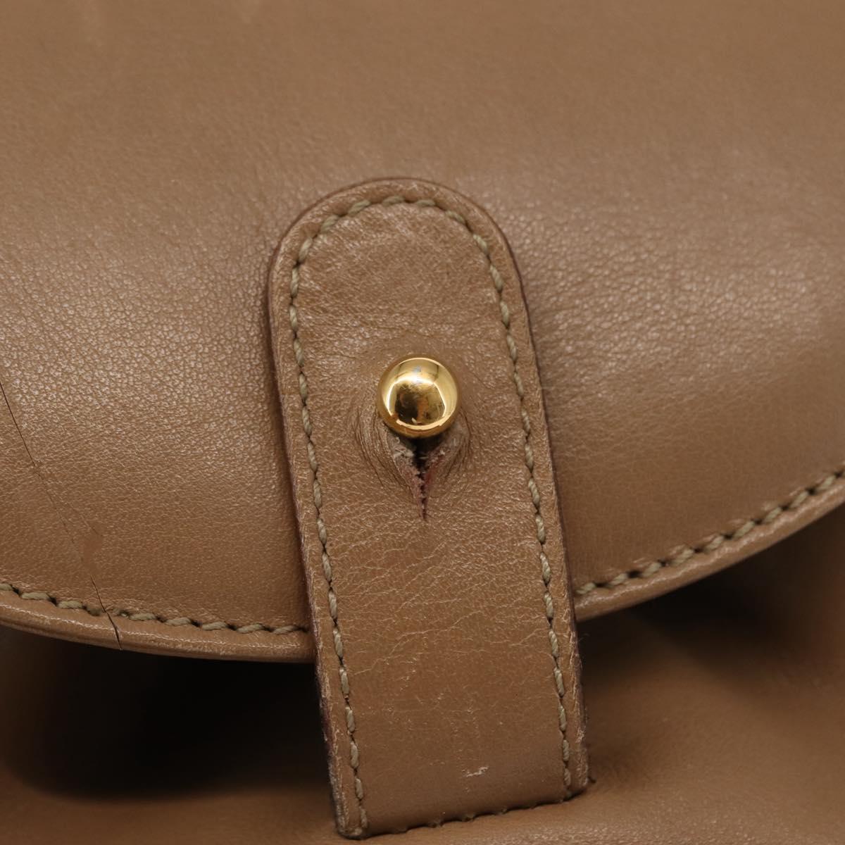 GUCCI Bamboo Backpack Leather Beige Gold 003 3444 0030 Auth ep11512