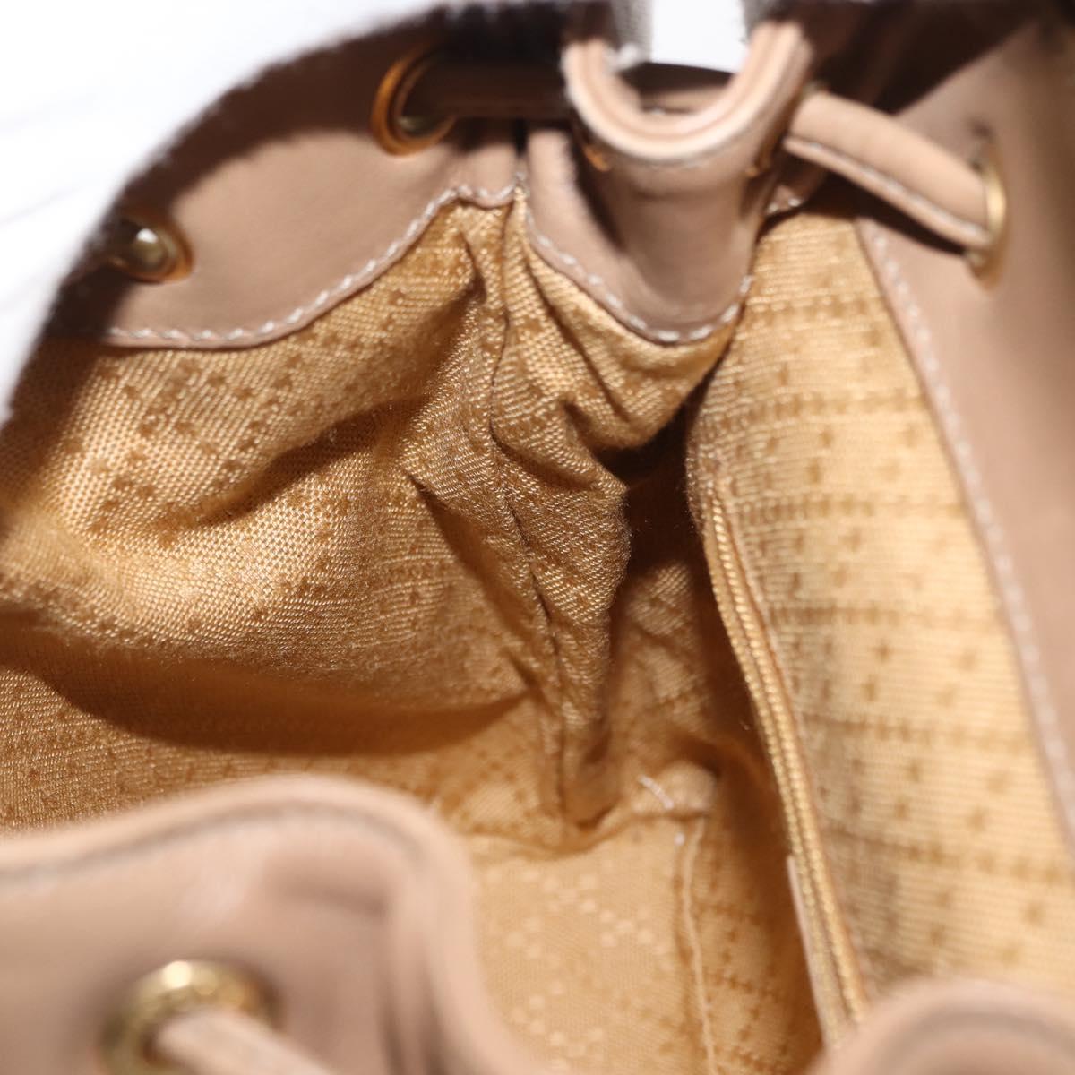 GUCCI Bamboo Backpack Leather Beige Gold 003 3444 0030 Auth ep11512