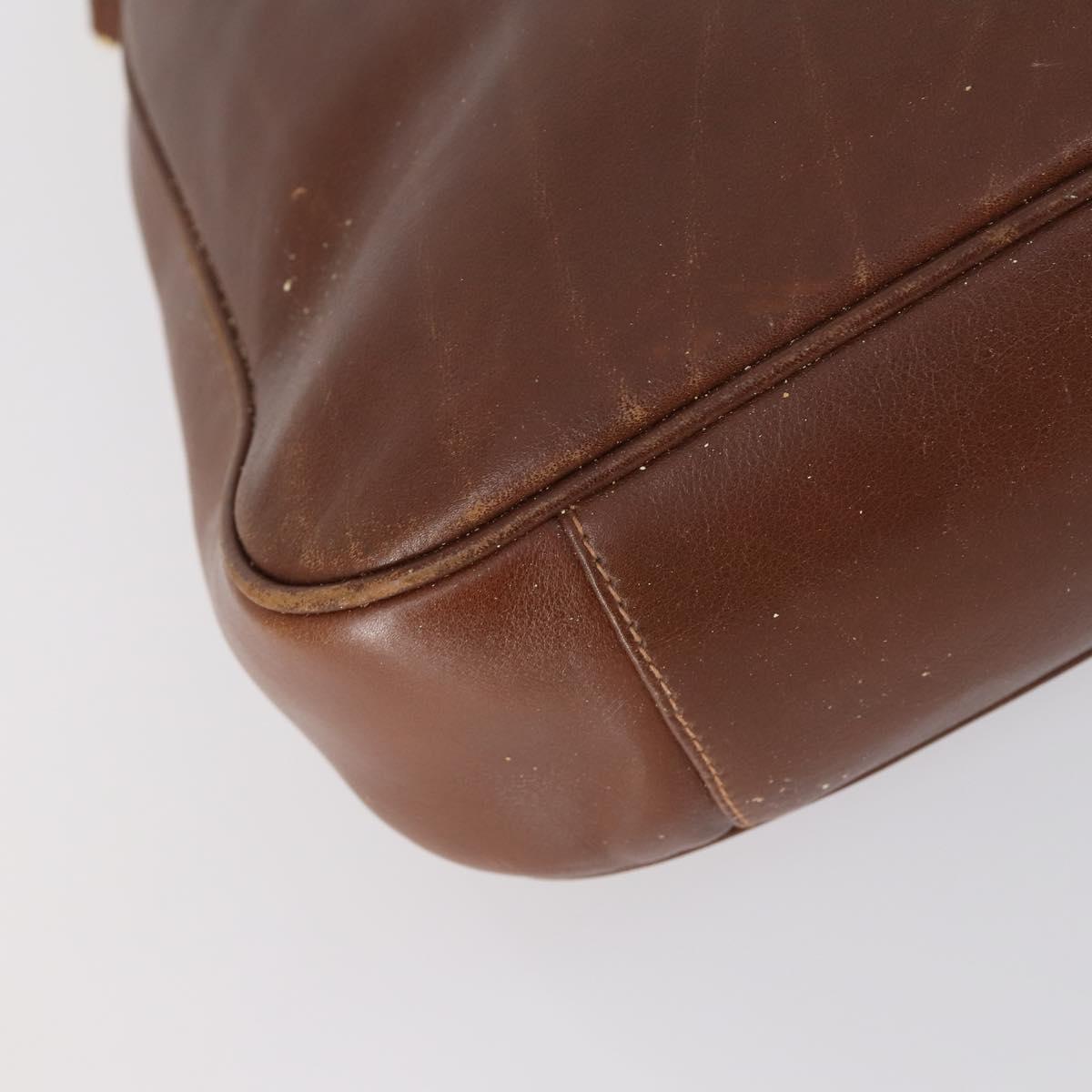 GUCCI Bamboo Hand Bag Leather 2way Brown Gold 001 1014 1638 Auth ep11526