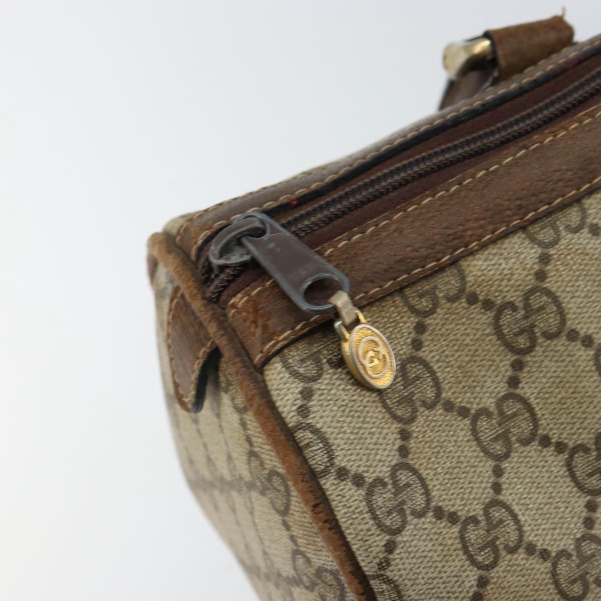 GUCCI GG Supreme Web Sherry Line Bag PVC Beige Gold 012 3842 58 Auth ep11528