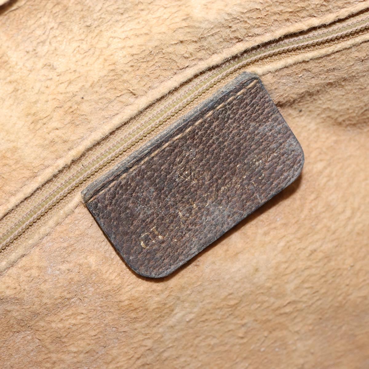 GUCCI GG Supreme Web Sherry Line Bag PVC Beige Gold 012 3842 58 Auth ep11528