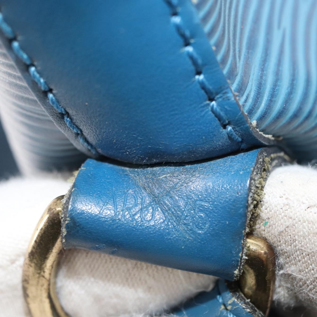 LOUIS VUITTON Epi Petit Noe Shoulder Bag Blue M44105 LV Auth ep11535