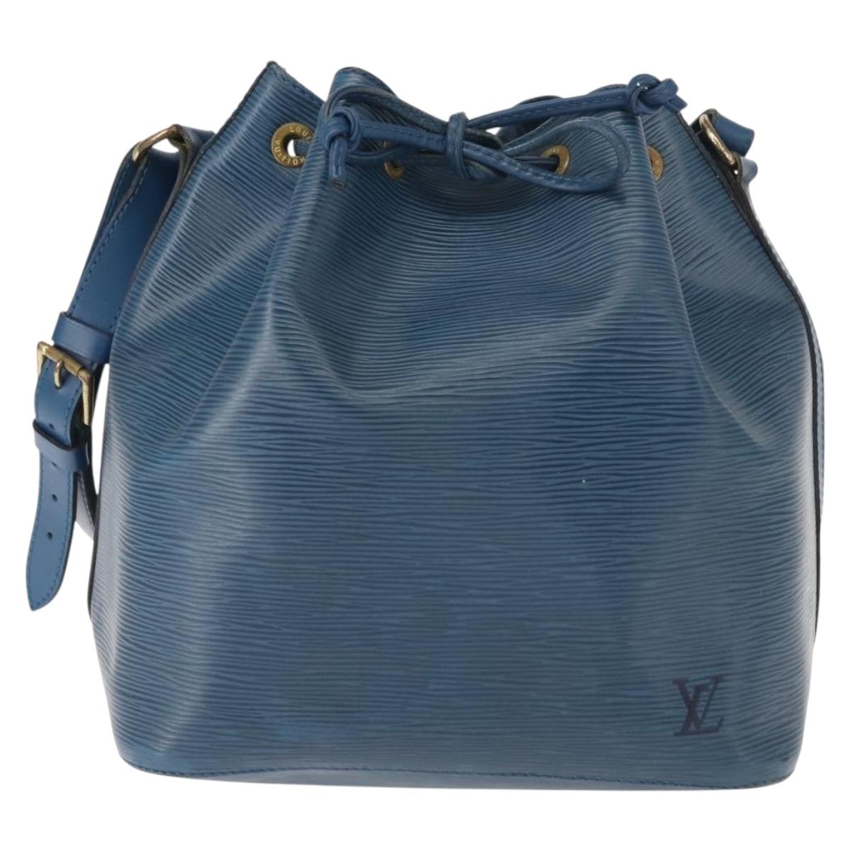 LOUIS VUITTON Epi Petit Noe Shoulder Bag Blue M44105 LV Auth ep11535