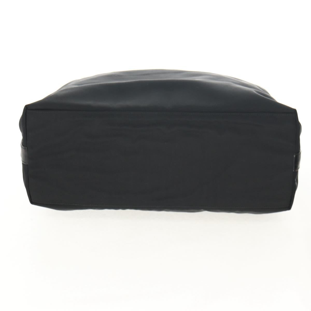 GUCCI Shoulder Bag Nylon Leather Black Silver 001 1955 Auth ep11539