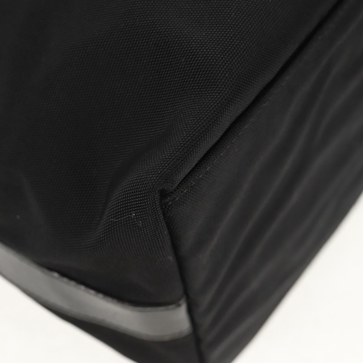 GUCCI Shoulder Bag Nylon Leather Black Silver 001 1955 Auth ep11539