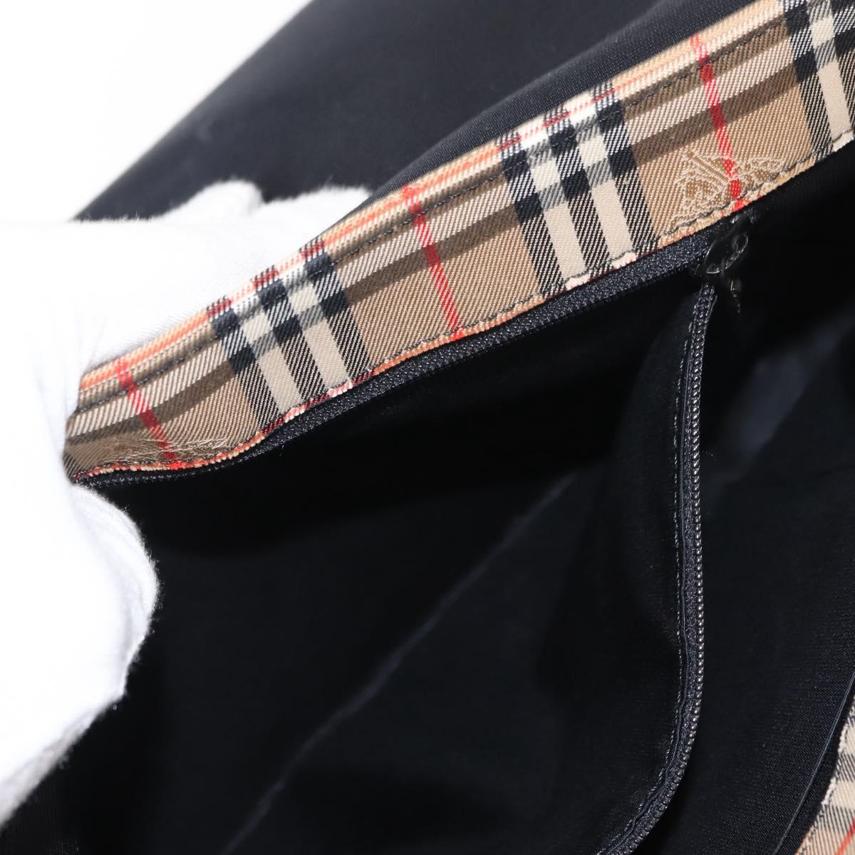 Burberrys Nova Check Shoulder Bag Canvas Leather Beige Black gold Auth ep11549