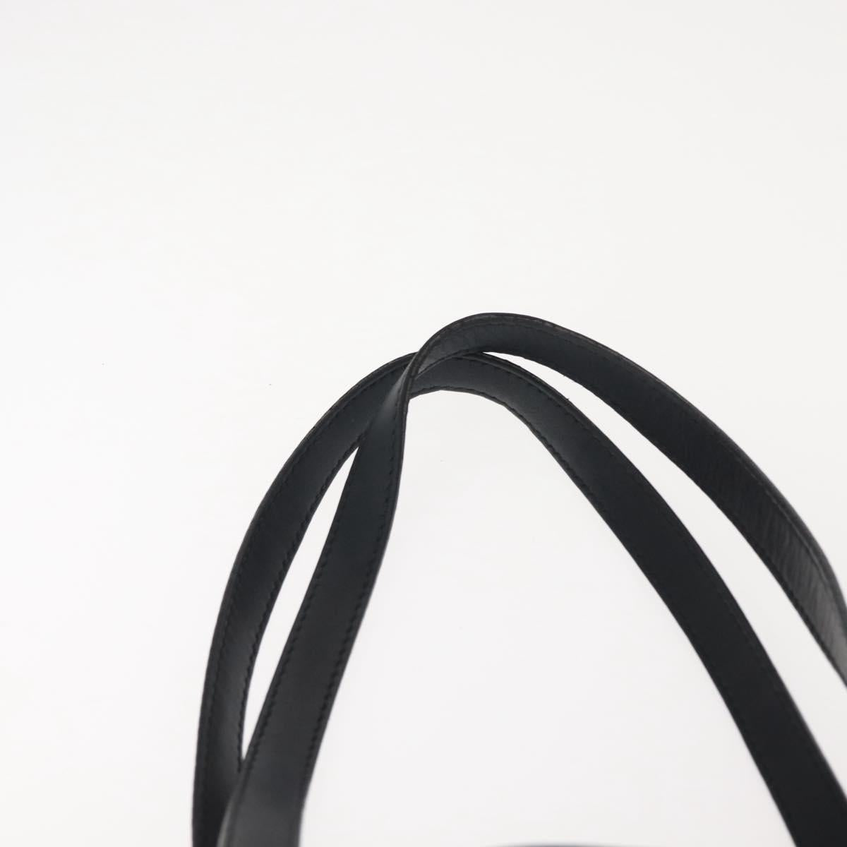 CELINE Macadam Canvas Tote Bag Canvas Black Silver Auth ep11551