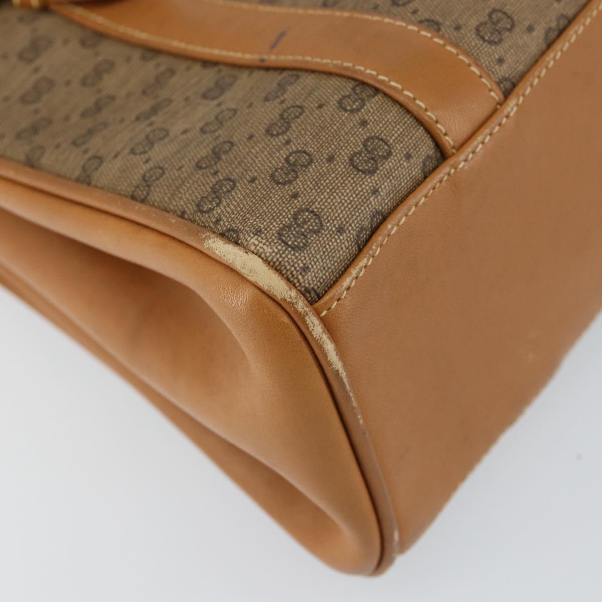 GUCCI Micro GG Supreme Shoulder Bag PVC Beige Gold 000 46 4857 Auth ep11557