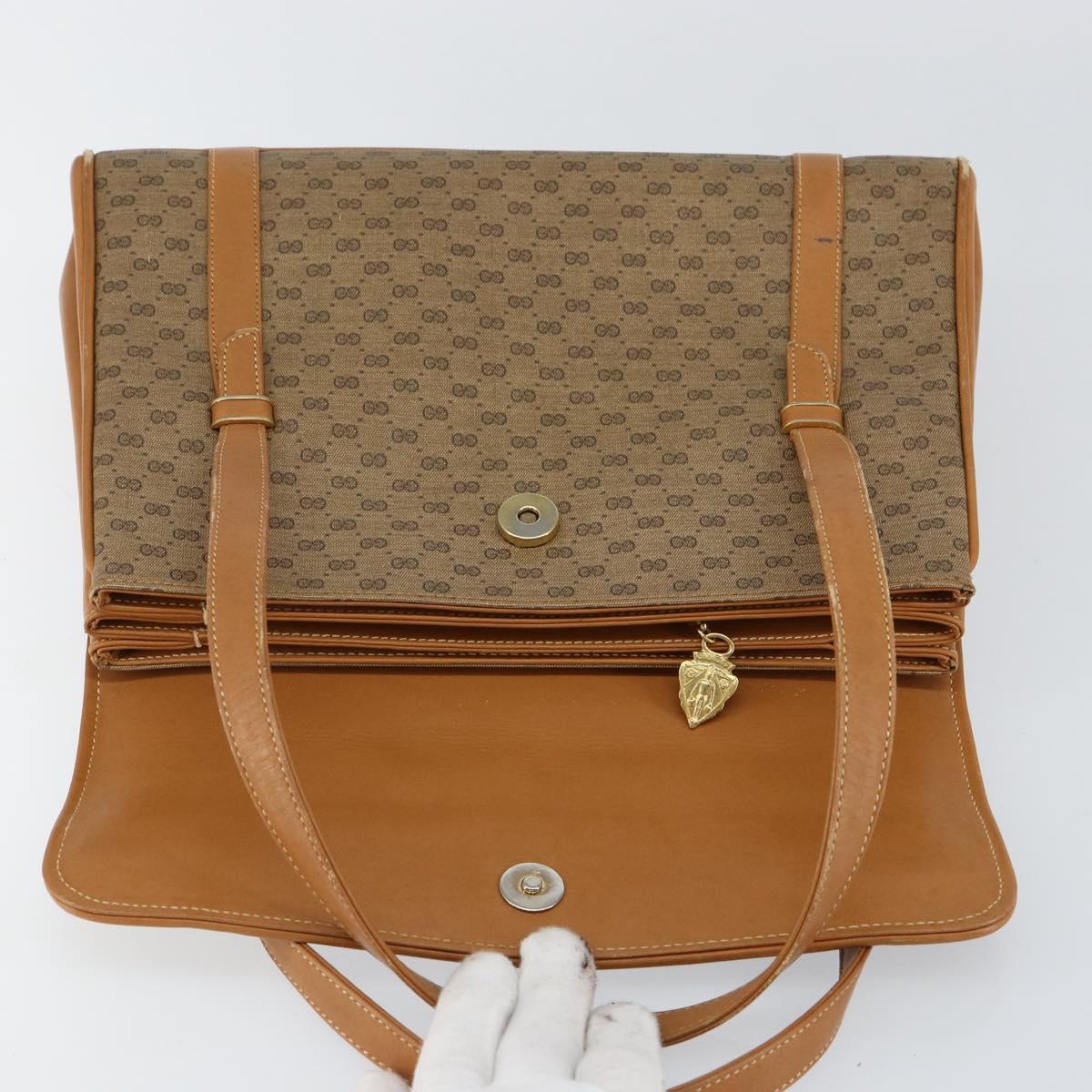 GUCCI Micro GG Supreme Shoulder Bag PVC Beige Gold 000 46 4857 Auth ep11557