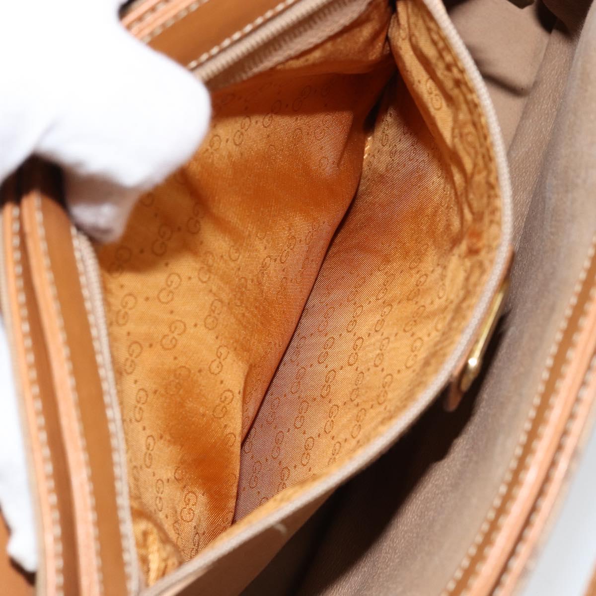 GUCCI Micro GG Supreme Shoulder Bag PVC Beige Gold 000 46 4857 Auth ep11557