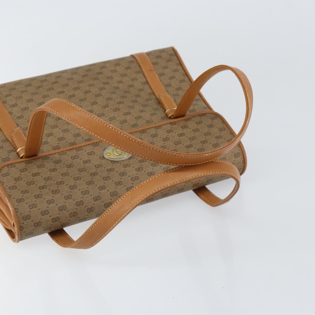 GUCCI Micro GG Supreme Shoulder Bag PVC Beige Gold 000 46 4857 Auth ep11557