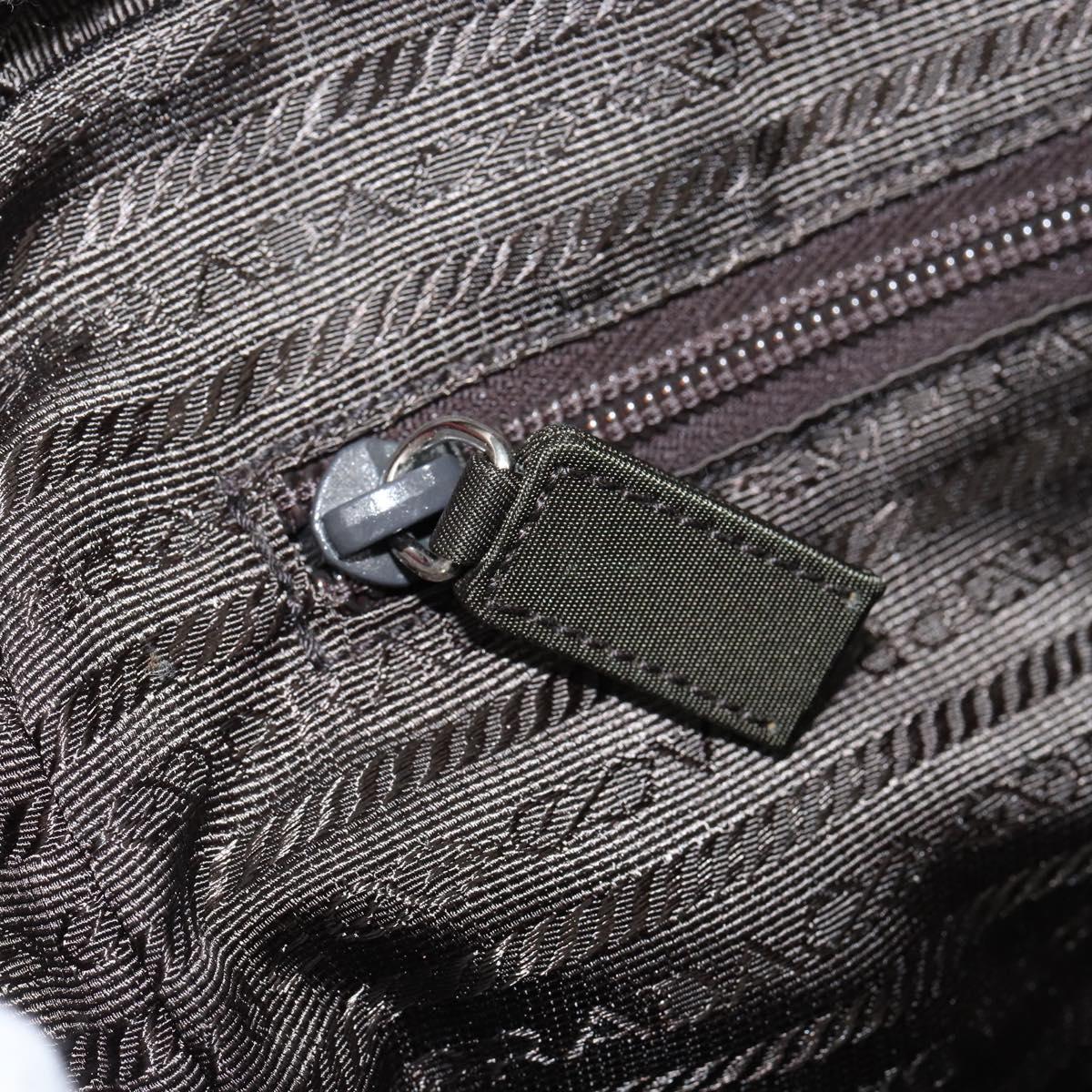 PRADA Hand Bag Nylon Red Silver Auth ep11558