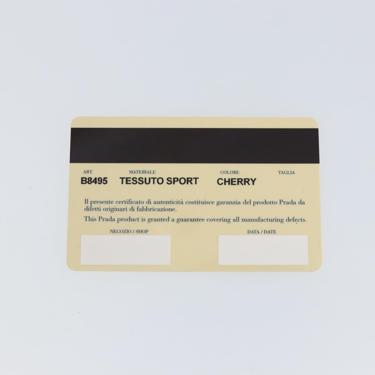 PRADA Hand Bag Nylon Red Silver Auth ep11558