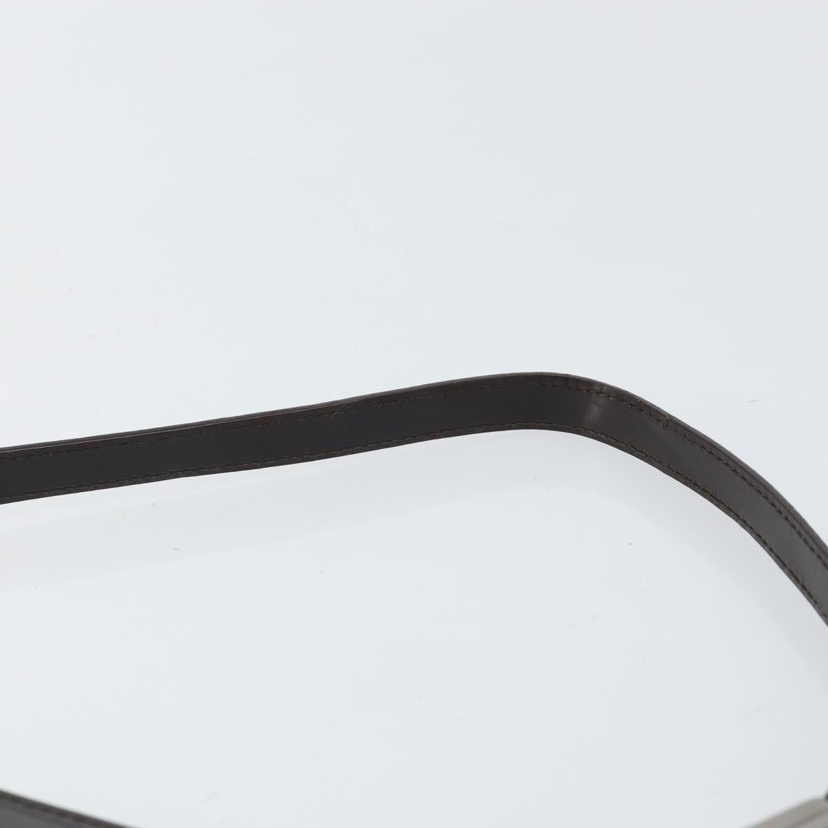 GUCCI Shoulder Bag Enamel Black Silver 001 1013 3037 Auth ep11560