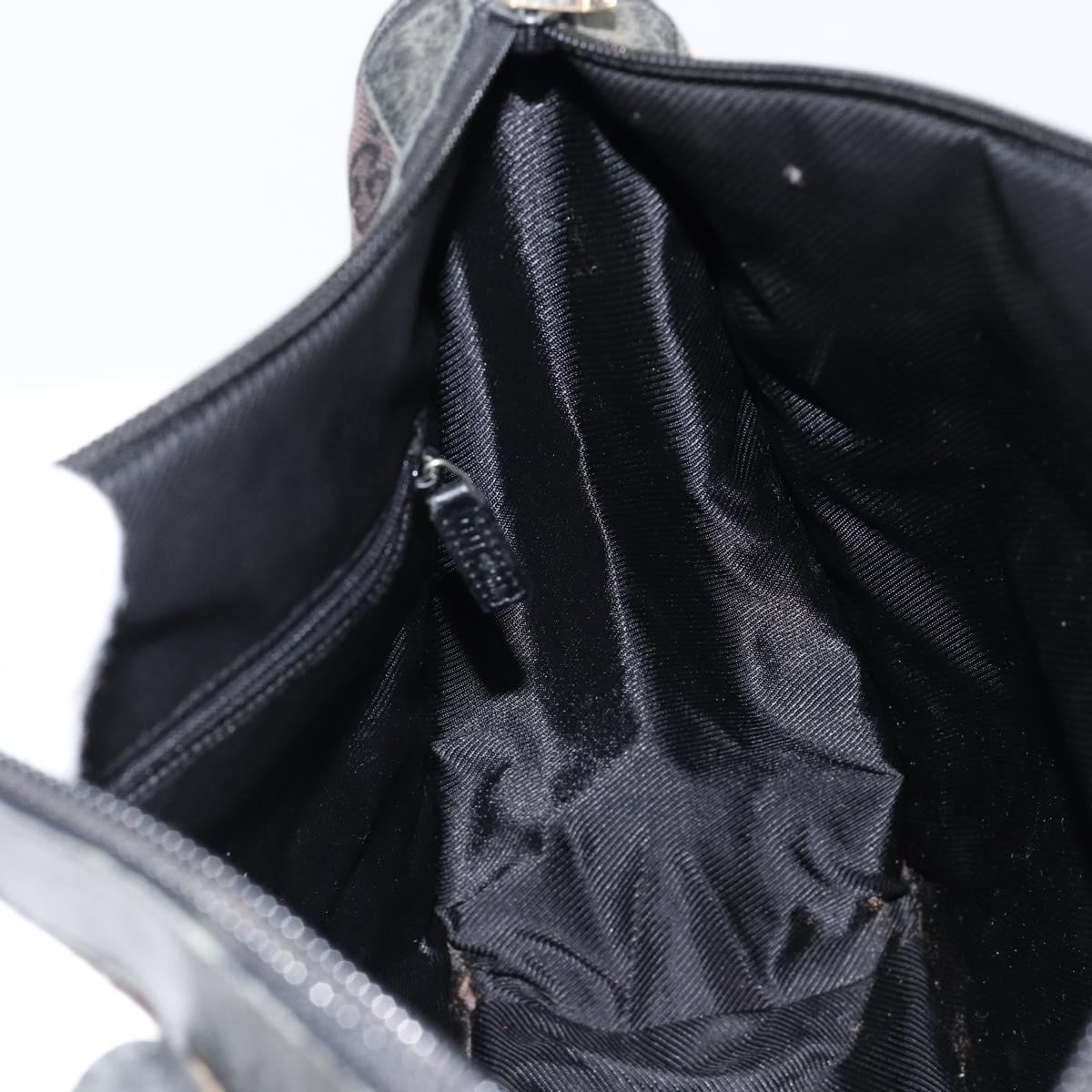 GUCCI GG Canvas Tote Bag Black Gold 000 0854 Auth ep11565