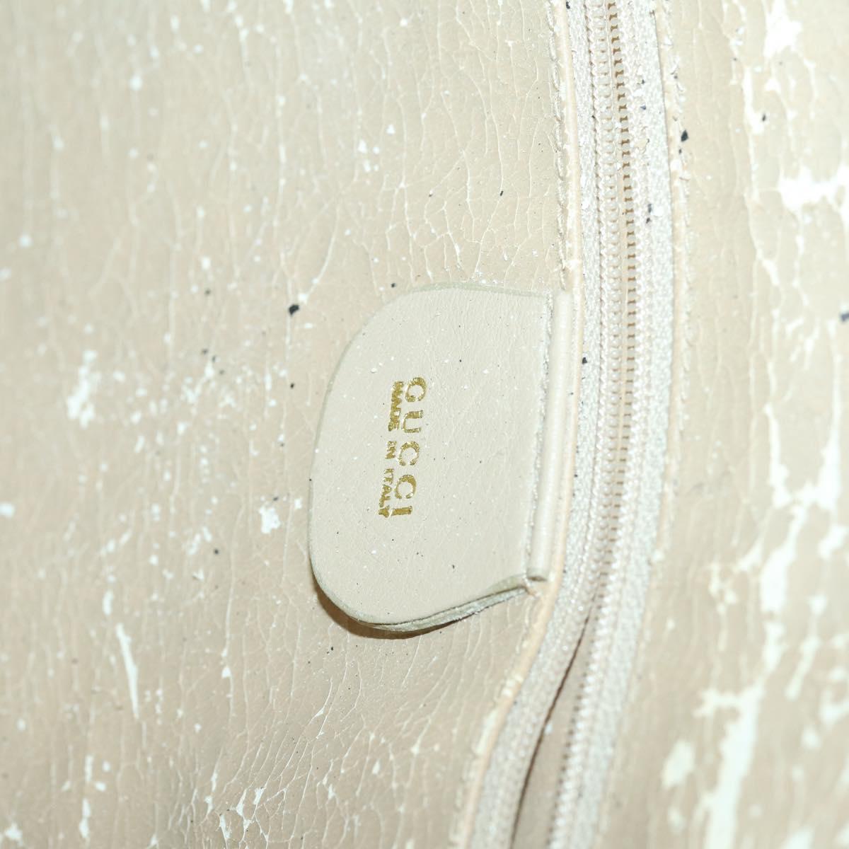 GUCCI Bamboo Hand Bag Leather 2way Beige Gold 001 2113 1577 Auth ep11569