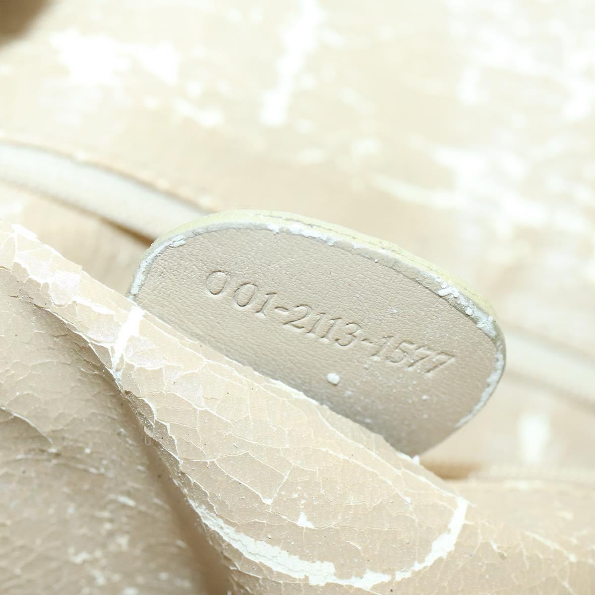 GUCCI Bamboo Hand Bag Leather 2way Beige Gold 001 2113 1577 Auth ep11569