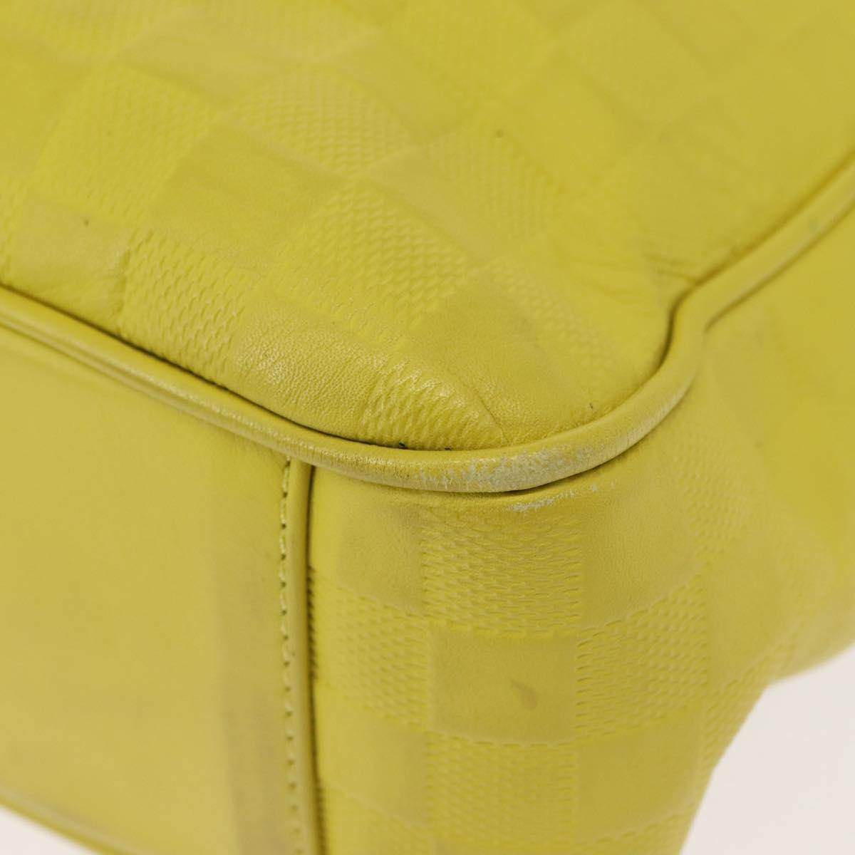 LOUIS VUITTON Damier Anfini Tadao PM 2Way Bag Bag Yellow N41393 LV Auth ep11572
