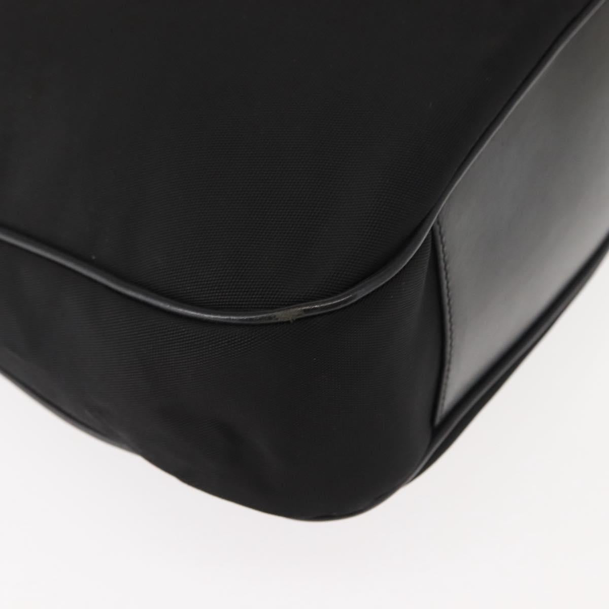 GUCCI Bamboo Hand Bag Nylon Black Silver 001 1577 3754 Auth ep11573