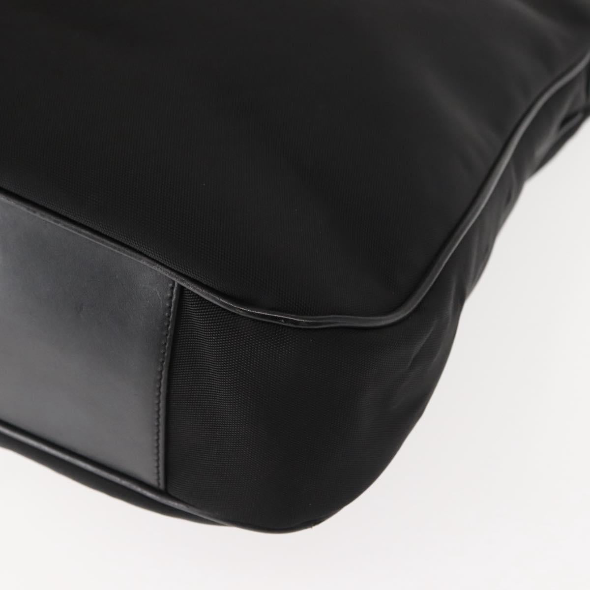 GUCCI Bamboo Hand Bag Nylon Black Silver 001 1577 3754 Auth ep11573