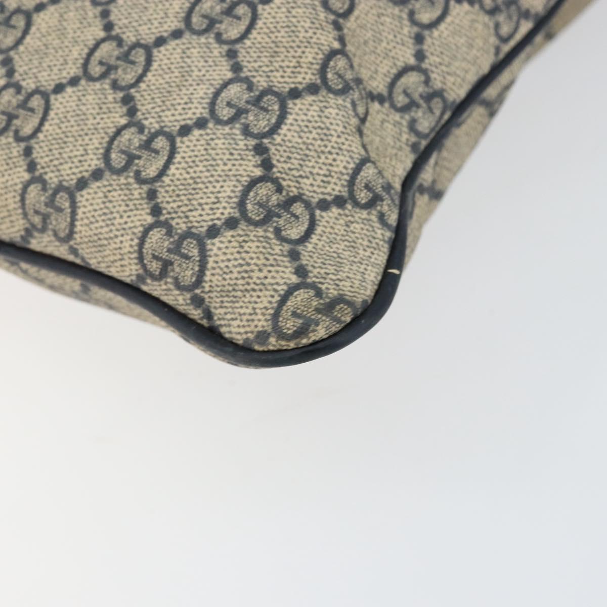 GUCCI GG Supreme Shoulder Bag PVC Navy 201446 Auth ep11575