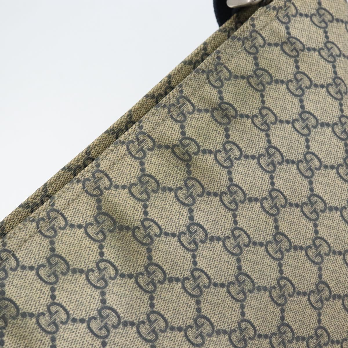 GUCCI GG Supreme Shoulder Bag PVC Navy 201446 Auth ep11575