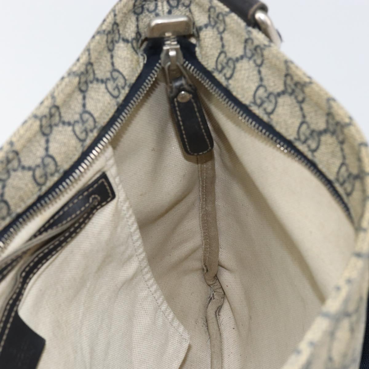 GUCCI GG Supreme Shoulder Bag PVC Navy 201446 Auth ep11575