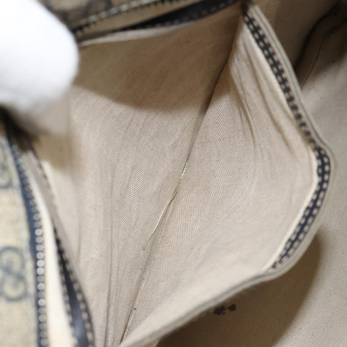 GUCCI GG Supreme Shoulder Bag PVC Navy 201446 Auth ep11575