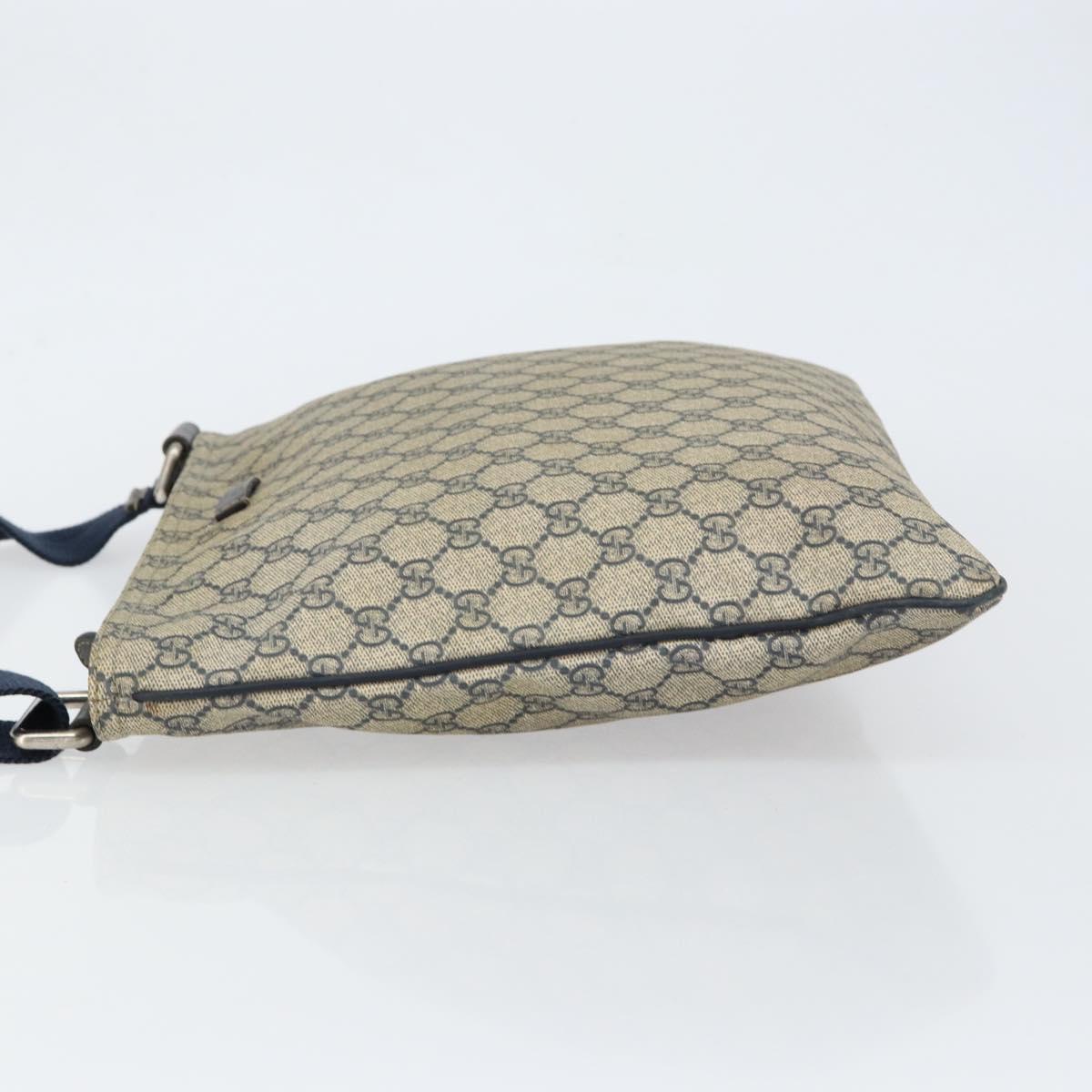 GUCCI GG Supreme Shoulder Bag PVC Navy 201446 Auth ep11575