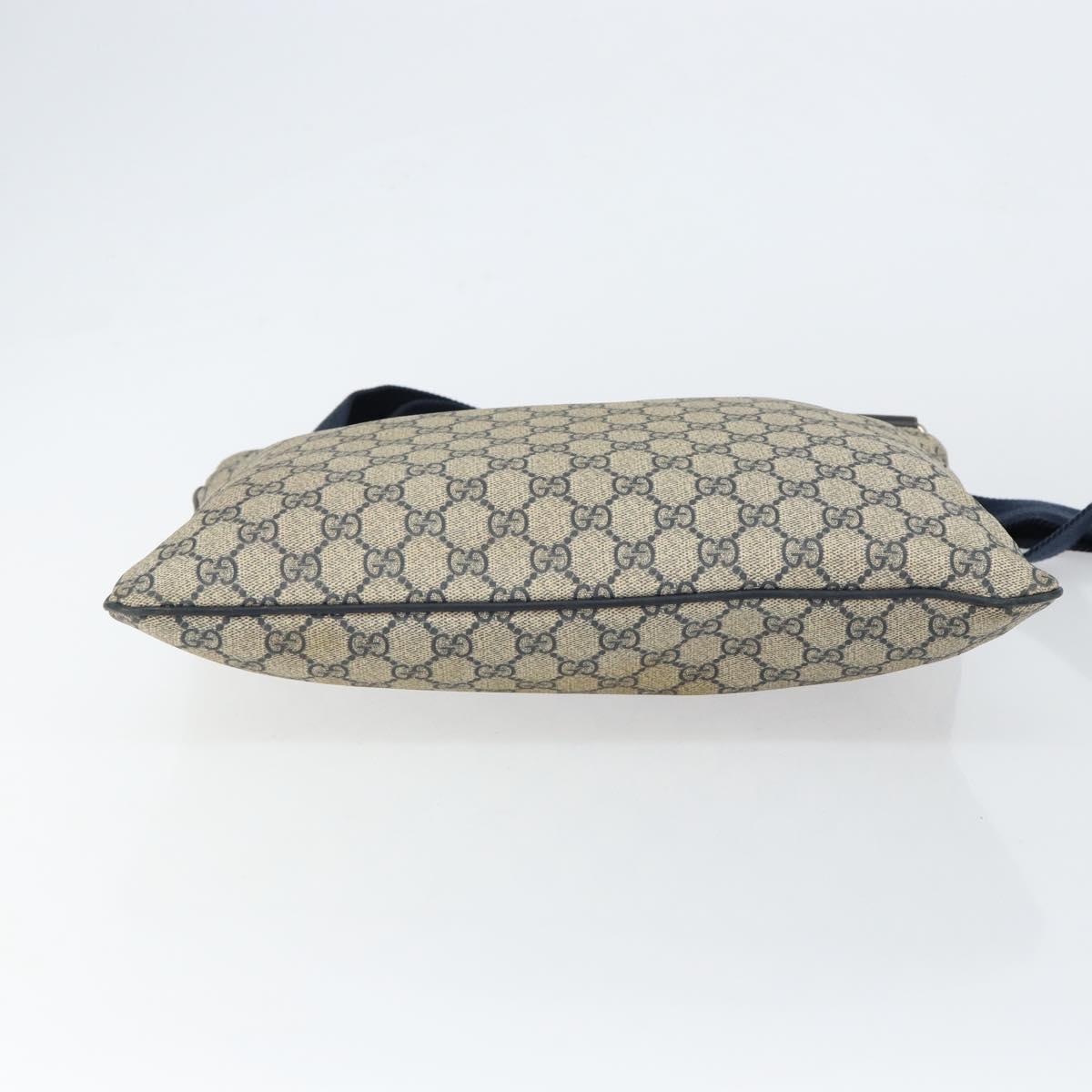 GUCCI GG Supreme Shoulder Bag PVC Navy 201446 Auth ep11575